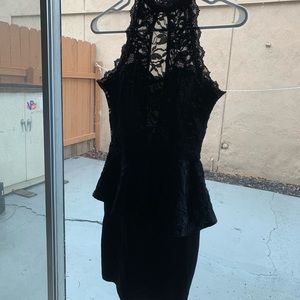 Black peplum dress